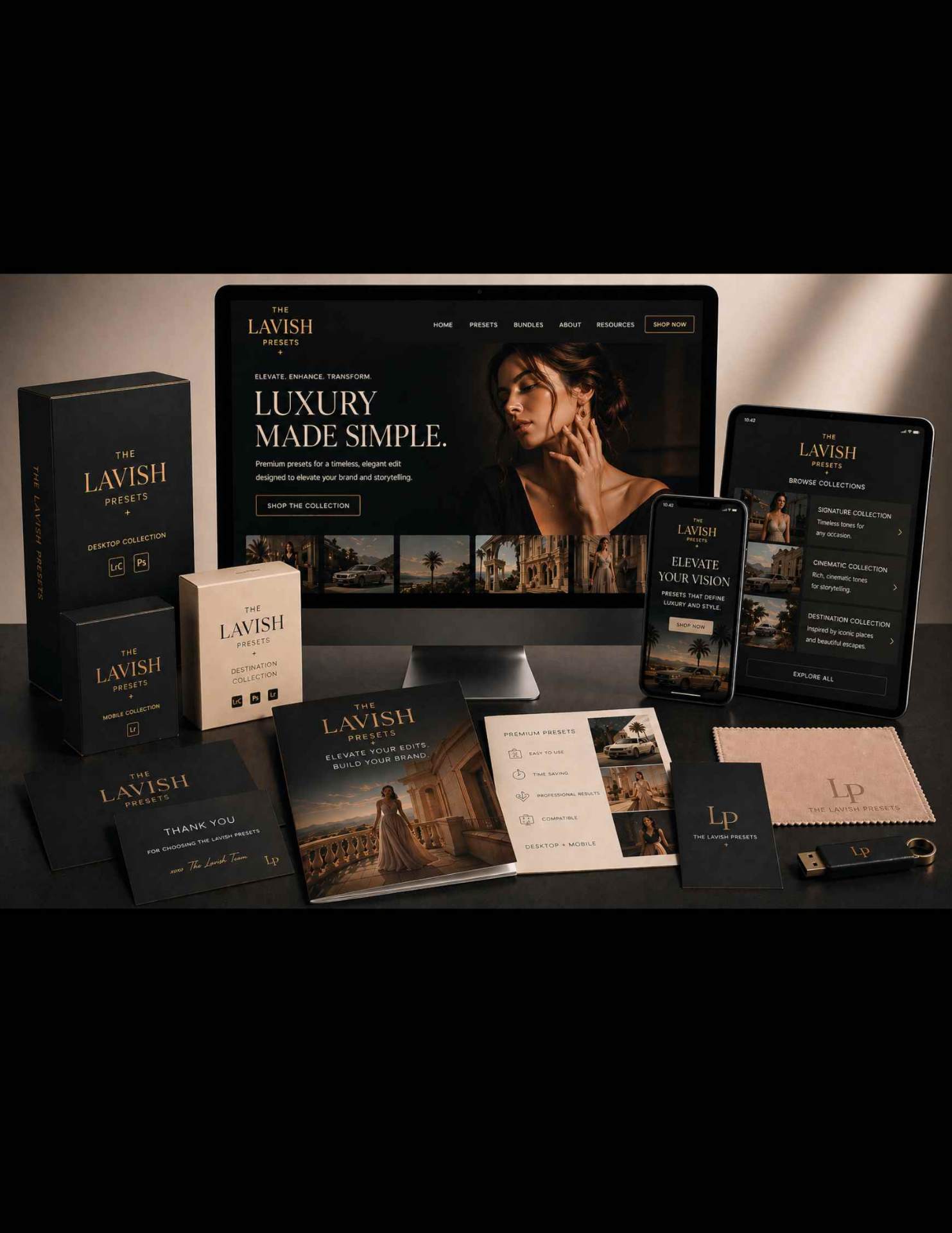The Lavish Presets — full product suite mockup